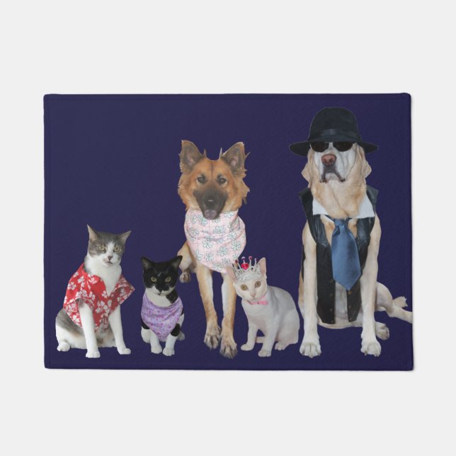 Funny Pet Welcoming Committee Doormat (Front)