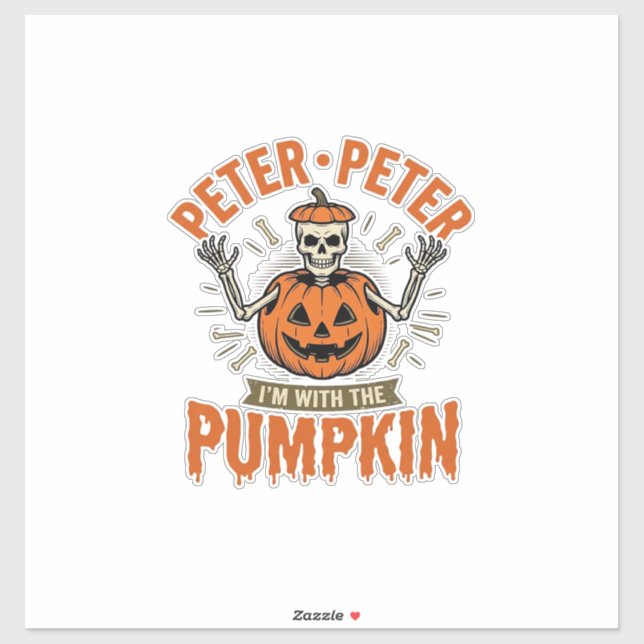 Funny Peter Peter Pumpkin Halloween Skeleton Shirt (Sheet)
