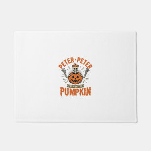 Funny Peter Peter Pumpkin Halloween Skeleton Shirt Doormat