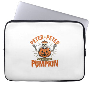 Funny Peter Peter Pumpkin Halloween Skeleton Shirt Laptop Sleeve
