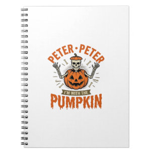 Funny Peter Peter Pumpkin Halloween Skeleton Shirt Notebook