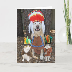 Funny Pets Big Chief Father's Day Card