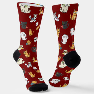 Funny Pets Pattern Crew Socks
