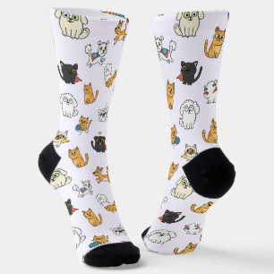 Funny Pets Pattern Crew Socks