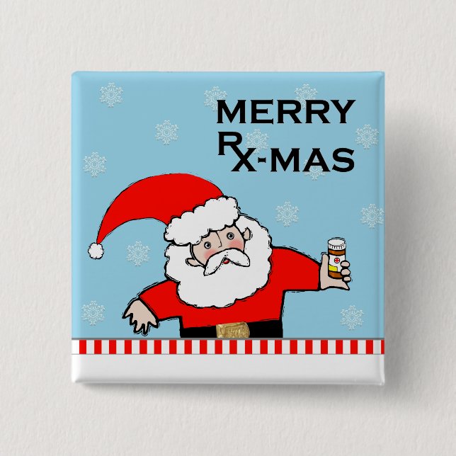 Funny Pharmacist 2 Inch Square Button (Front)