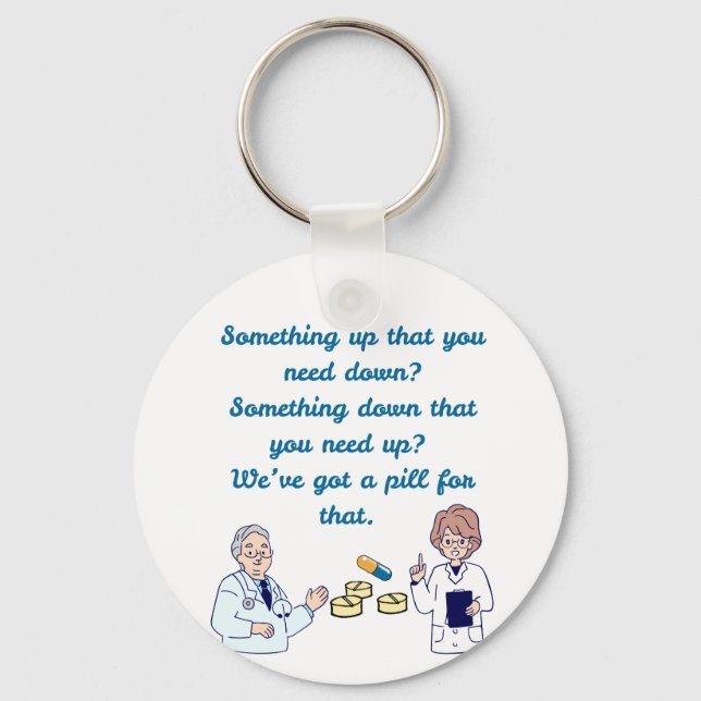 Funny Pharmacist  Keychain (Front)