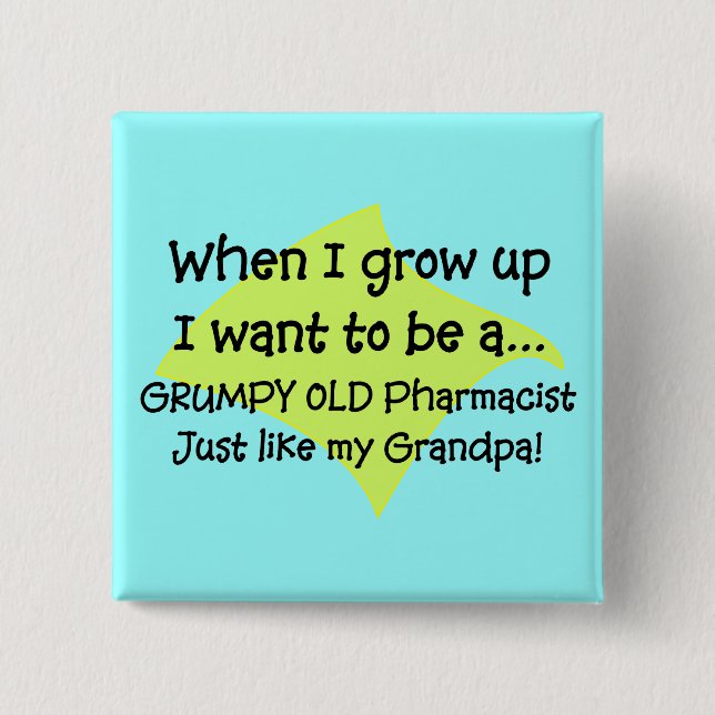 Funny Pharmacist's Grandkids T-Shirts 2 Inch Square Button (Front)