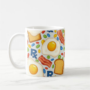 Funny Pharmacy Breakfast Rx Pattern Coffee Mug