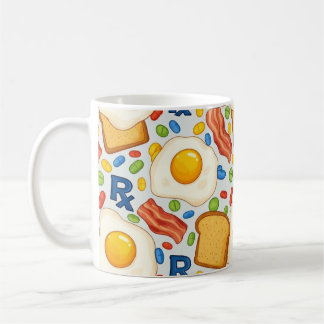 Funny Pharmacy Breakfast Rx Pattern Coffee Mug