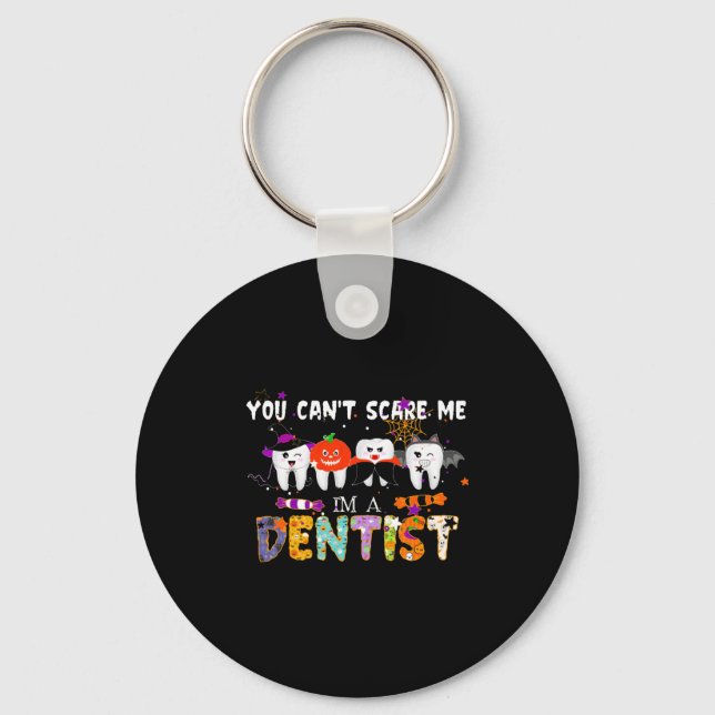 Funny Pharmacy Technician Pharmacist Halloween Cop Keychain (Front)
