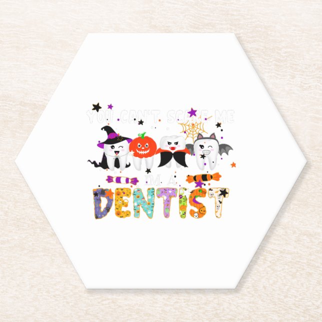 Funny Pharmacy Technician Pharmacist Halloween Cop Paper Coaster (Front)