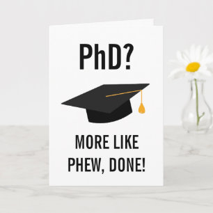 funny phd graduation cards