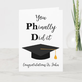 funny phd graduation cards