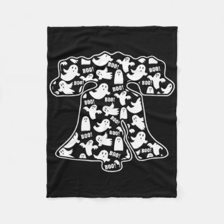 Funny Philadelphia Halloween Ghost Boo Bell Philly Fleece Blanket