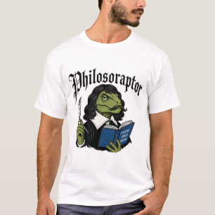 Funny Philosoraptor Cogito Ergo Rawr Dinosaur T-Shirt