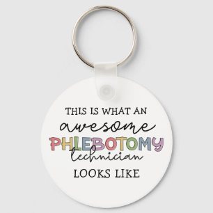 Funny Phlebotomy Technician awesome PBT Keychain