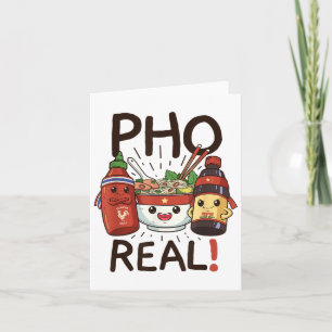 Funny Pho Threads Co. Fun Vietnamese Pho Noodle So Card