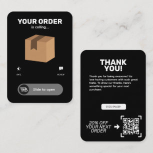 Funny Phone Screen Package Thank You Insert Card
