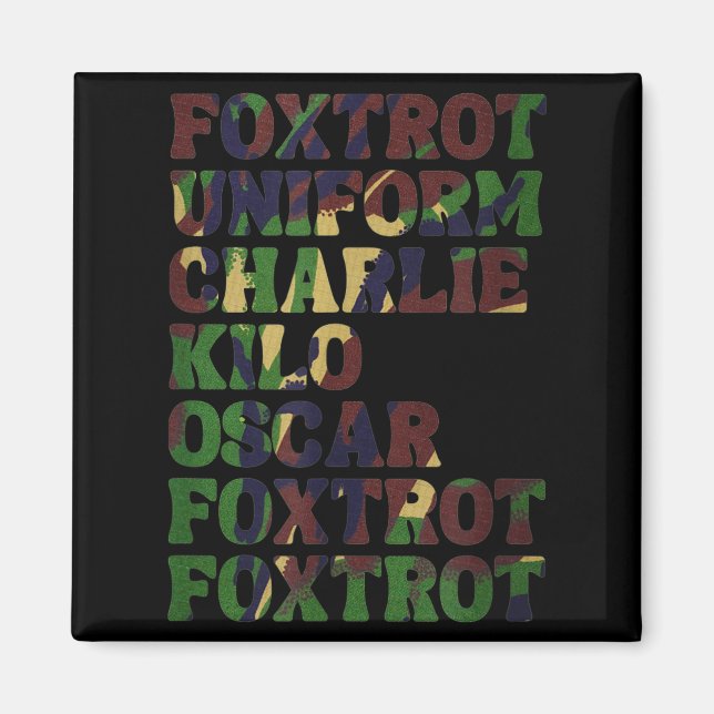 Funny Phonetic Alphabet Nato Military Lice Army Ta Magnet (Front)