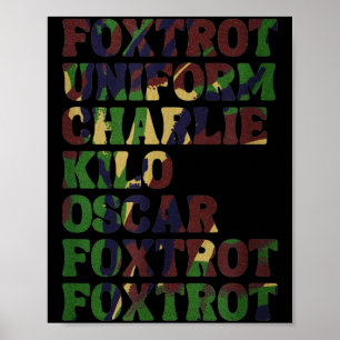 Funny Phonetic Alphabet Nato Military Lice Army Ta Poster