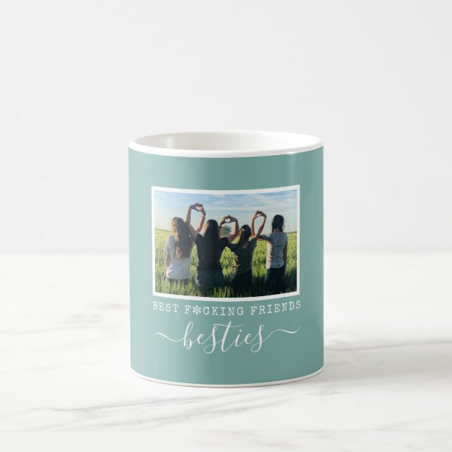 Funny Photo Bestie BFF Best Friends Coffee Mug (Center)