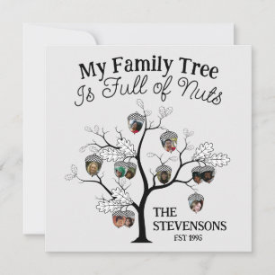Funny Photo Family Tree is Full of Nuts Christmas  Holiday Card