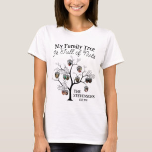 Funny Photo Family Tree is Full of Nuts Christmas  T-Shirt