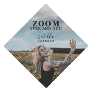 Funny Photo Graduation Quote Announcement Postcard Cap Topper