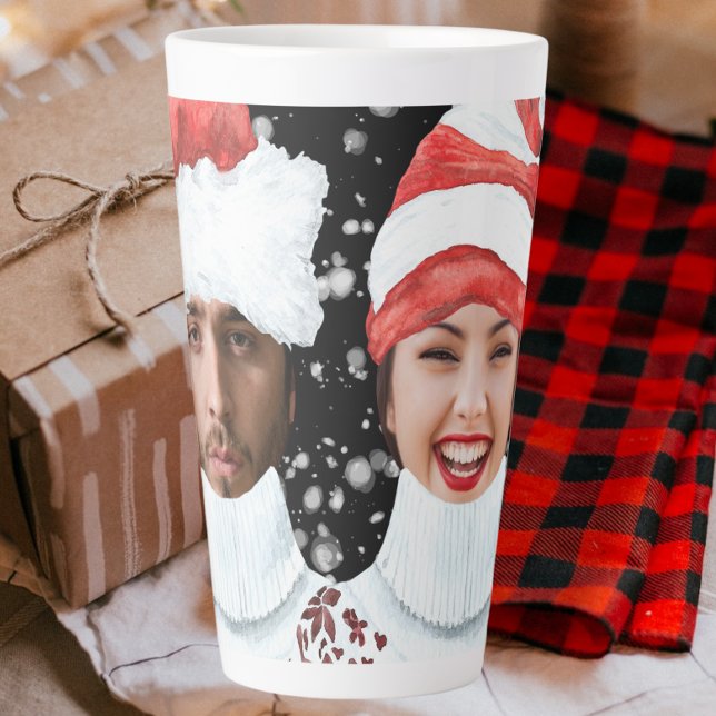 Funny Photo Personalized Christmas Latte Mug (Creator Uploaded)