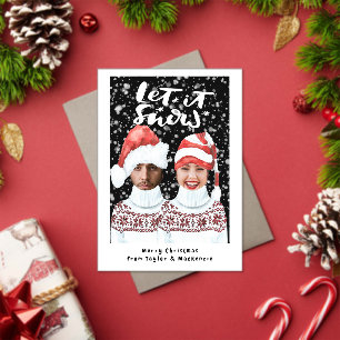 Funny Photo Personalized Christmas Let It Snow Acrylic Invitations