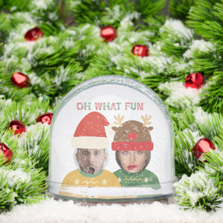 Funny Photo Personalized Christmas Sweater Snowglobe