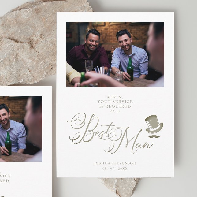 Funny Photo Proposal Card Wedding Best Man (Creator Uploaded)