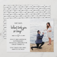 Funny Photo She Said "What Took So Long" Engaged I