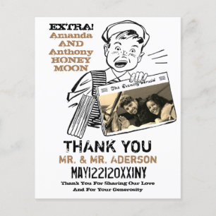 Funny photo thank you flyer