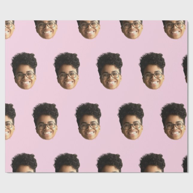 Funny Photo Unique Personalized Boyfriend  Wrapping Paper (Flat)