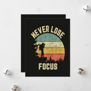 Funny Photographer Camera Never Lose Focus Holiday Card