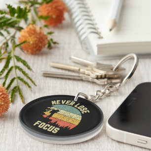 Funny Photographer Camera Never Lose Focus Keychain