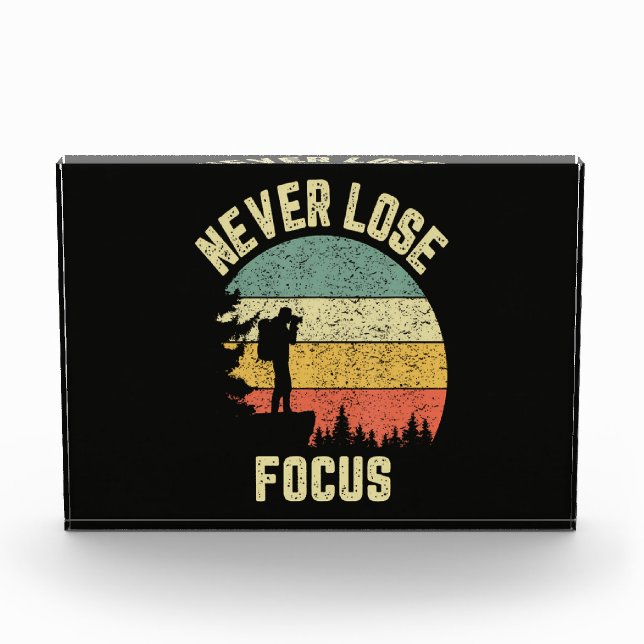 Funny Photographer Camera Never Lose Focus Photo Block (Front)