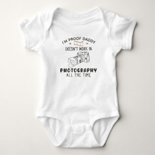 Funny Photographer Father's Day Photography Dad Baby Bodysuit