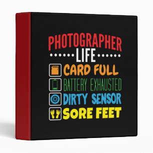 Funny Photographer Life Checklist Binder