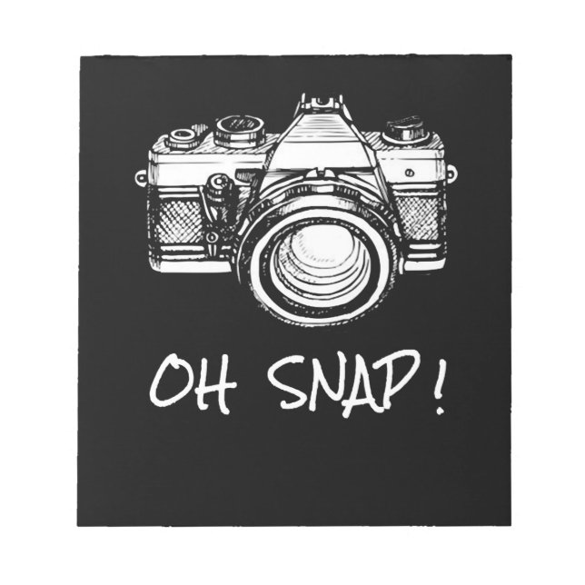 Funny Photographer Oh Snap Gift Pullover Notepad (Front)