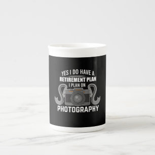 Funny Photographer Retirement Plan I Plan Photo Bone China Mug