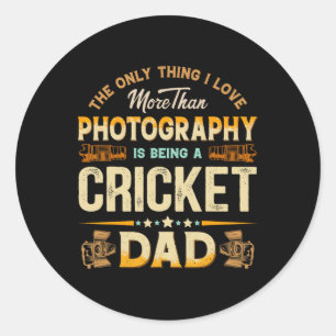 Funny Photography Father's Day - Vintage Cheer Cri Classic Round Sticker