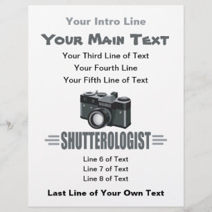 Funny Photography SHUTTEROLOGIST Photographer Flyer