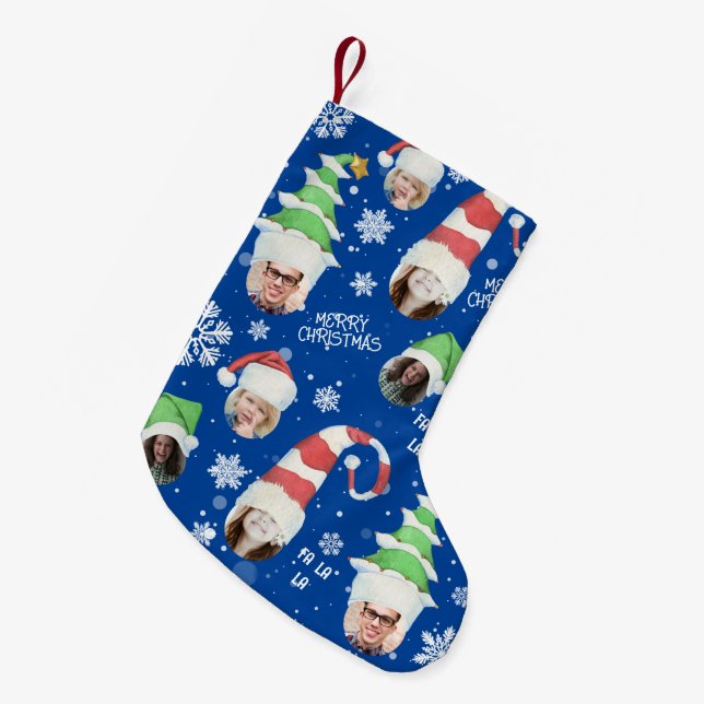 Funny Photos Merry Christmas Novelty Small Christmas Stocking (Front (Hanging))