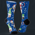 Funny Photos Merry Christmas Novelty Socks<br><div class="desc">Make someone smile this Christmas with these fun novelty family photo christmas socks! Simply upload 4 pictures of your choice and edit the festive text using the template provided.</div>