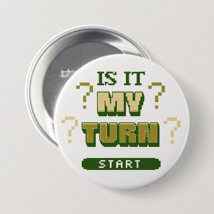 Funny Phrase Retro Pixel Green Board Gamer  3 Inch Round Button
