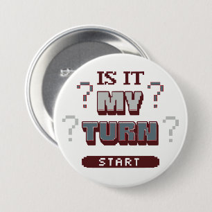 Funny Phrase Retro Pixel Red Board Gamer  3 Inch Round Button
