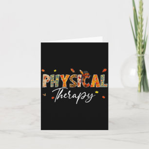 Funny Physical Therapy Pumpkin Autumn Tree Fall Card