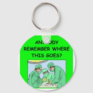funny physician joke keychain